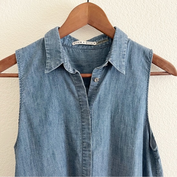 Alice + Olivia Denim Dress Size Small - Picture 2 of 7